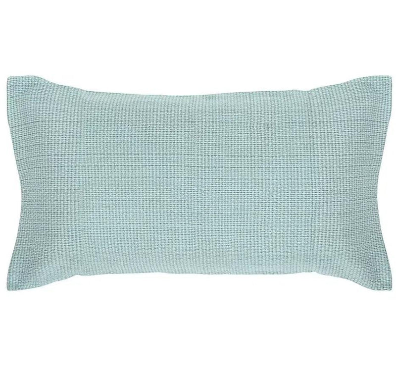 Allegra Aqua Blue Cotton Throw Blanket Set For Bed With Shams