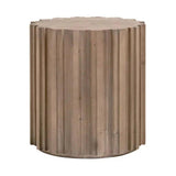 Roma Reclaimed Drum End Table Solid Wood