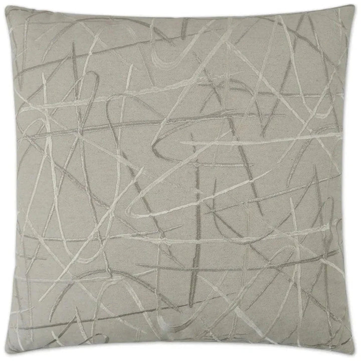 Scribble Silver Throw Pillow With Insert - LOOMLAN - D.V. Kap - Throw Pillows