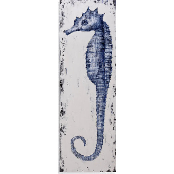 Sea Horse II Blue Wall Art