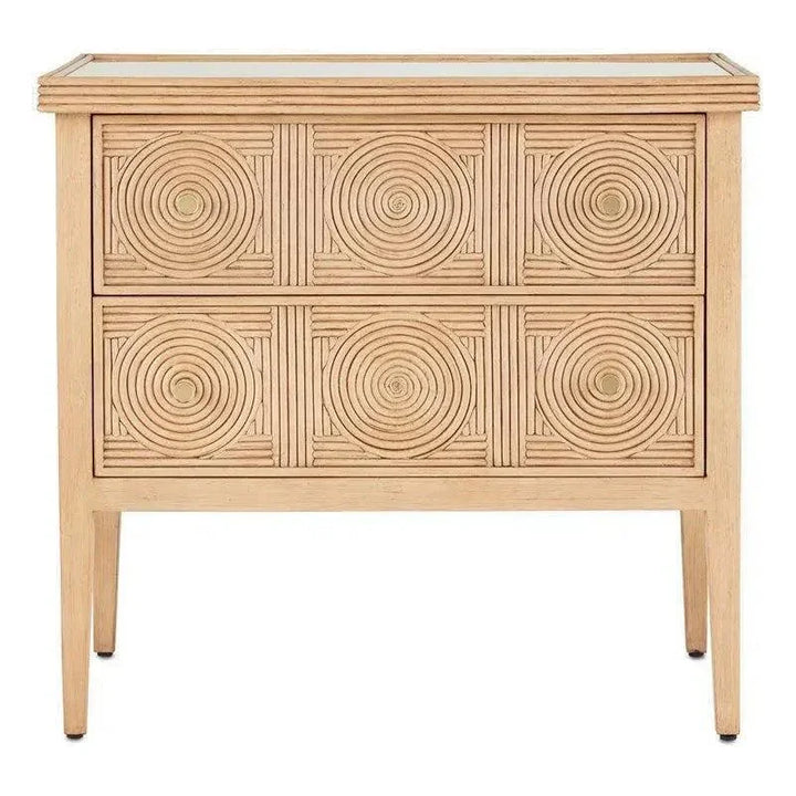 Sea Sand Brushed Brass Santos Chest - LOOMLAN - Currey & Co - Chests