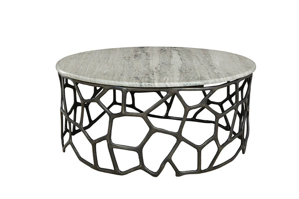 Sebastian Marble Topped Round Coffee Table