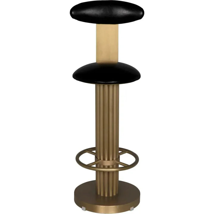 Sedes Bar Stool, Steel with Brass Finish - LOOMLAN - Noir - Bar Stools