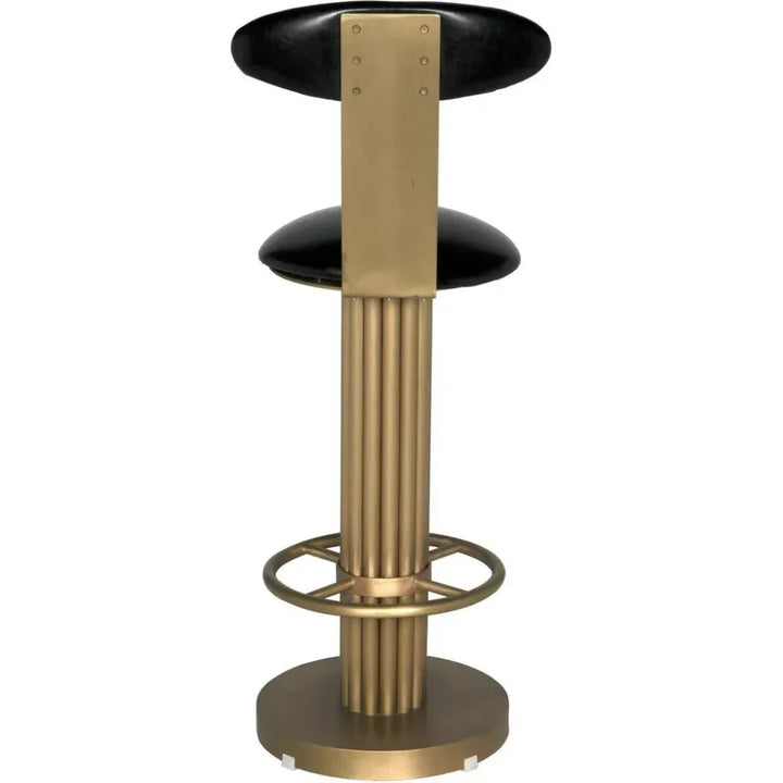 Sedes Bar Stool, Steel with Brass Finish - LOOMLAN - Noir - Bar Stools