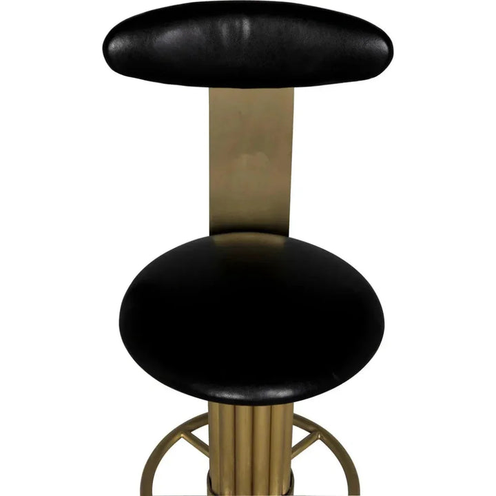 Sedes Bar Stool, Steel with Brass Finish - LOOMLAN - Noir - Bar Stools