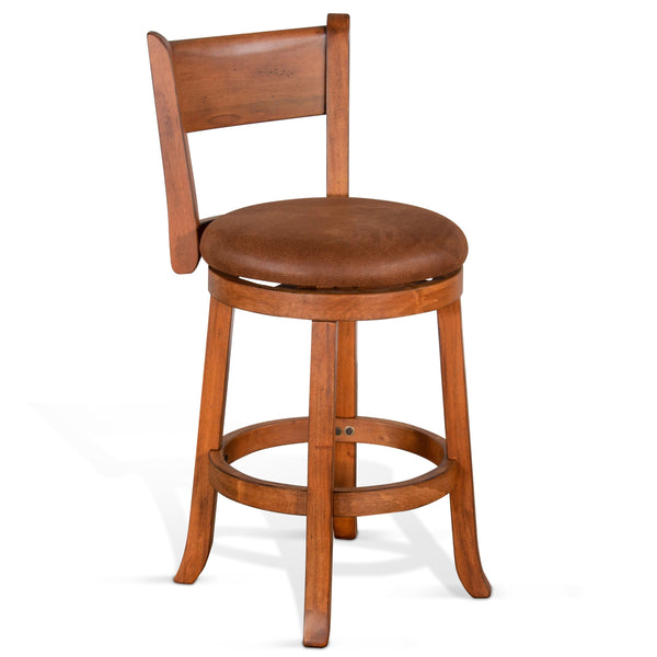 Sedona Leather Swivel Barstool 2PC