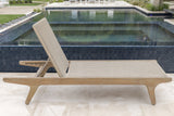 Sedona Modern Teak Outdoor Lounge Chaise-Outdoor Chaises-Sunset West-LOOMLAN