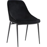 Sedona Modern Velvet Dining Chair 2PC-Dining Chairs-Moe's Home-Shadowed Black Velvet-LOOMLAN