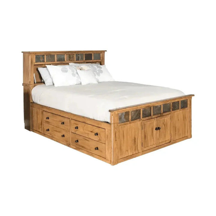 Sedona Wooden Brown Storage Bed - LOOMLAN - Sunny D - Beds
