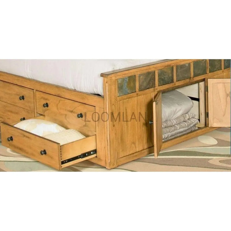 Sedona Wooden Brown Storage Bed