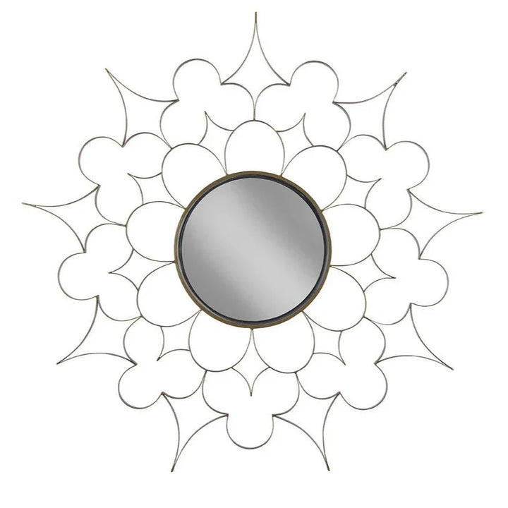 Selena Metalic Gold Framed Wall Mirror - LOOMLAN - Furniture Classics - Wall Mirrors