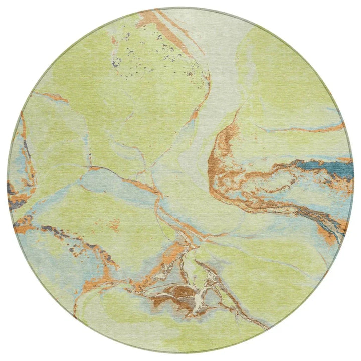 Selene Aloe Washable Indoor-Outdoor Rug-Outdoor Rugs-LOOMLAN Rugs-8' x 8'-LOOMLAN