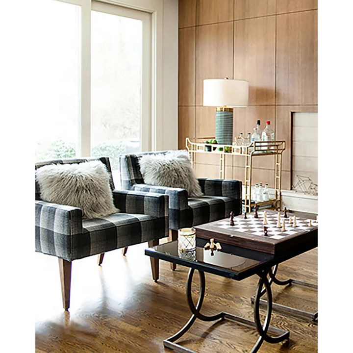 Seneca Gold Leaf Light Roche Antique Odeon Bar Cart-Home Bar Carts-Currey & Co-LOOMLAN