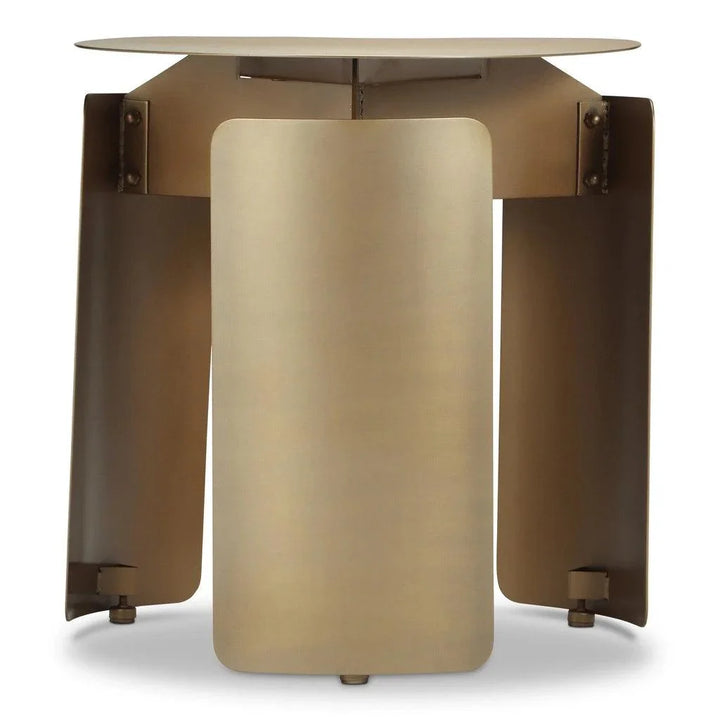 Senshi Industrial Steel Round End Table - LOOMLAN - Urbia - Side Tables