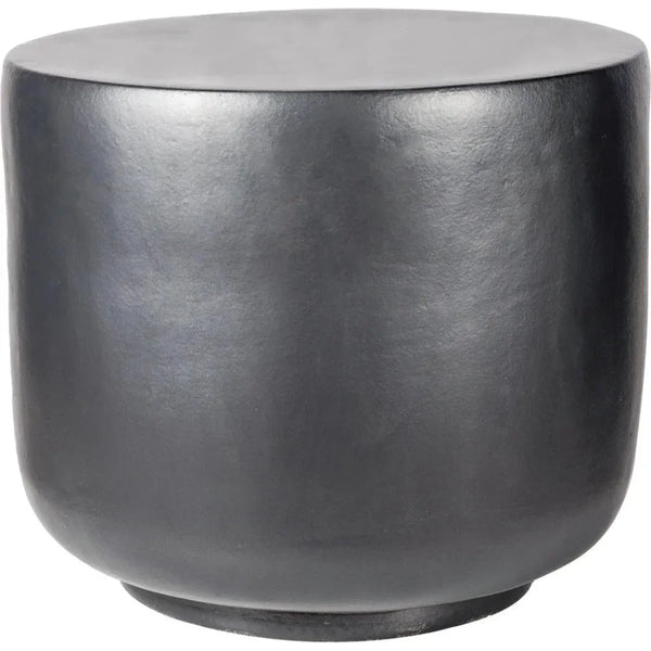 Serenity Ceramic Grey Outdoor Side Table - Medium - LOOMLAN - Seasonal Living - Outdoor Side Tables