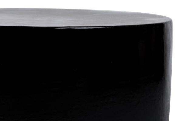 Serenity Grazed Side Table 20" - Black Outdoor Accent Table-Outdoor Side Tables-Seasonal Living-LOOMLAN