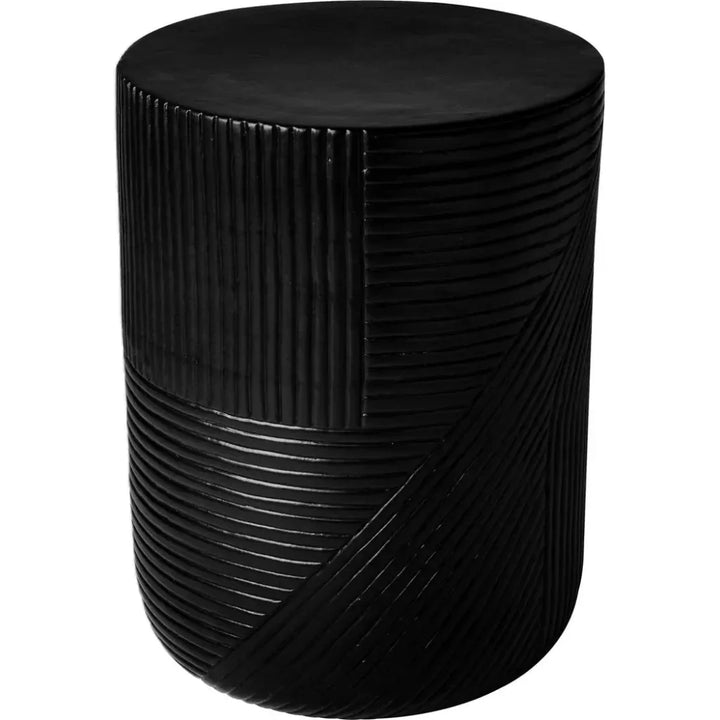 Serenity Side Table 14" Black Outdoor Accent Table - LOOMLAN - Seasonal Living - Outdoor Side Tables