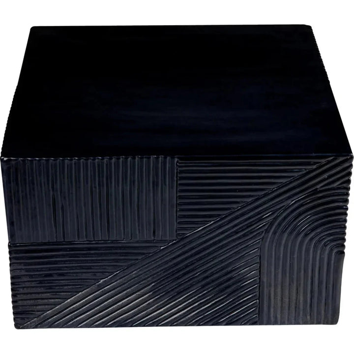 Serenity Square Table - Black Outdoor Accent Table - LOOMLAN - Seasonal Living - Outdoor Side Tables