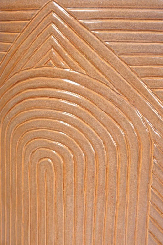 Serenity Textured Ceramic Patio Stool-Garden Stools-Seasonal Living-LOOMLAN