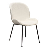 Session 2-Pack Dining Chair in Ivory Boucle-Dining Chairs-Diamond Sofa-LOOMLAN