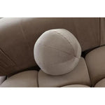 Set of (2) 10" Round Accent Pillows Mink Tan Velvet