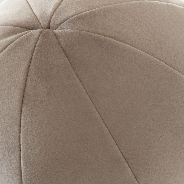 Set of (2) 10" Round Accent Pillows in Mink Tan Velvet-Throw Pillows-Diamond Sofa-LOOMLAN