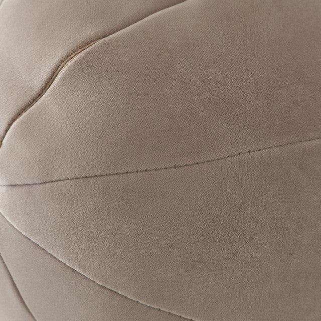 Set of (2) 10" Round Accent Pillows in Mink Tan Velvet-Throw Pillows-Diamond Sofa-LOOMLAN