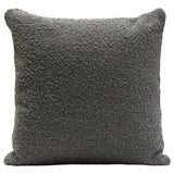 Set of 2 16" Square Accent Pillows in Charcoal Boucle Fabric Throw Pillows LOOMLAN By Diamond Sofa
