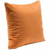 Set of 2 16" Square Accent Pillows in Rust Orange Velvet Throw Pillows LOOMLAN By Diamond Sofa