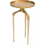 Set of 2 Como Accent Tables Antique Gold