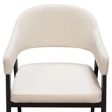 Set of 2 Counter Height Chairs Upholstered In Cream Fabric Counter Stools LOOMLAN By Diamond Sofa