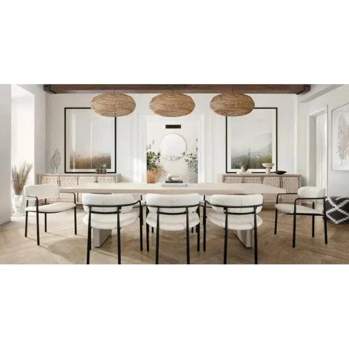 Set of (2) Skyler Dining Chairs in Boucle - LOOMLAN - Diamond Sofa - Dining Chairs