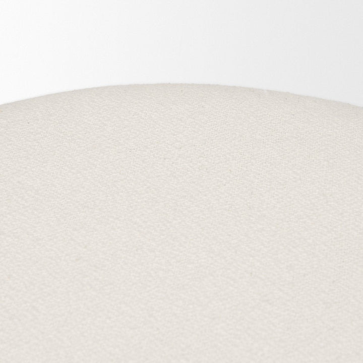Get Shaiden Brown Wood Stool With Cream Fabric Finish – LOOMLAN