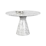 Shelburne Dining Table Marble Look White 47" Outdoor-Outdoor Dining Tables-SUNPAN-LOOMLAN