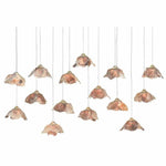 Shell Catrice Rectangular 15-Light Multi-Drop Pendant