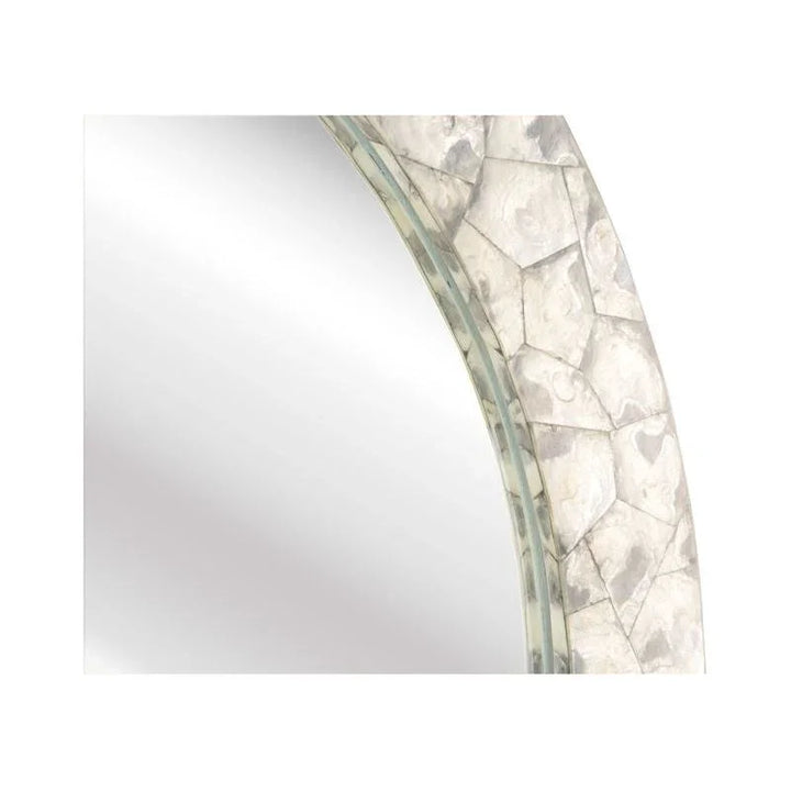 Shell Shock Round Wall Mirror - LOOMLAN - Wildwood - Wall Mirrors