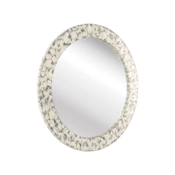 Shell Shock Round Wall Mirror - LOOMLAN - Wildwood - Wall Mirrors