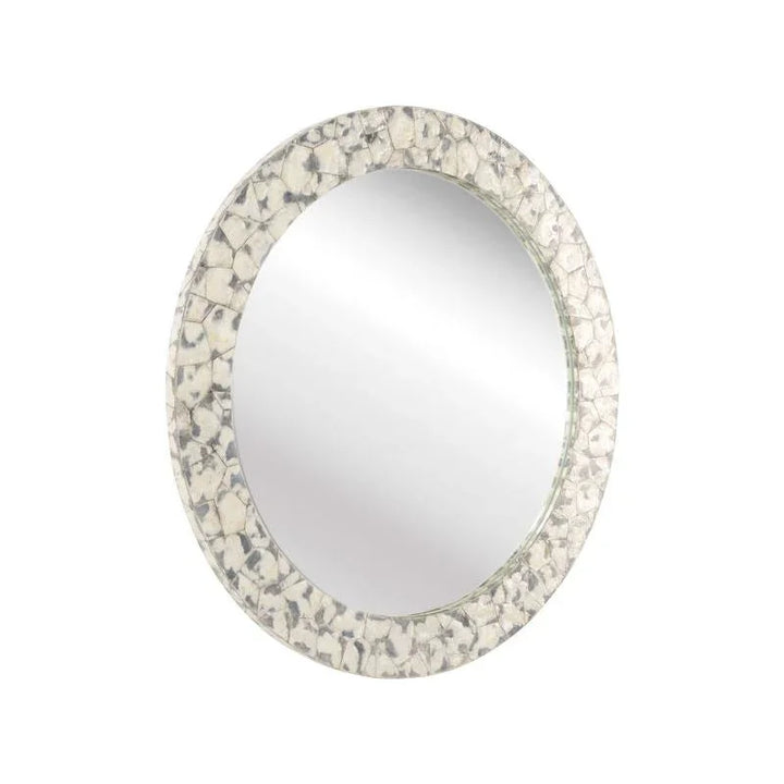 Shell Shock Round Wall Mirror - LOOMLAN - Wildwood - Wall Mirrors
