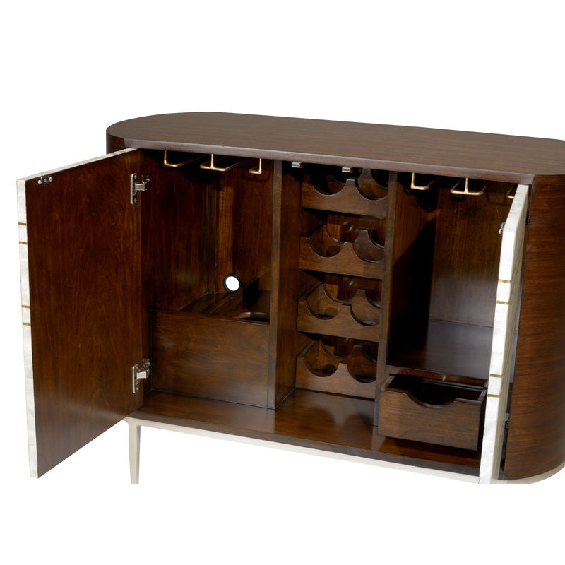 Shelldon Modern Design Wood Bar Cabinet-Home Bar Cabinets-Wildwood-LOOMLAN