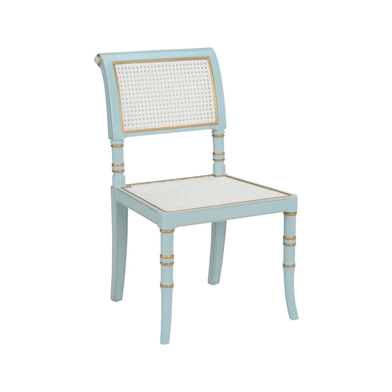 Sheraton Classic Design Armless Chair-Club Chairs-Chelsea House-Blue-LOOMLAN