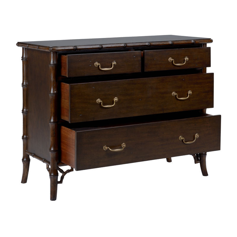 Sheraton Four Drawer Bamboo Chest-Chests-Chelsea House-LOOMLAN