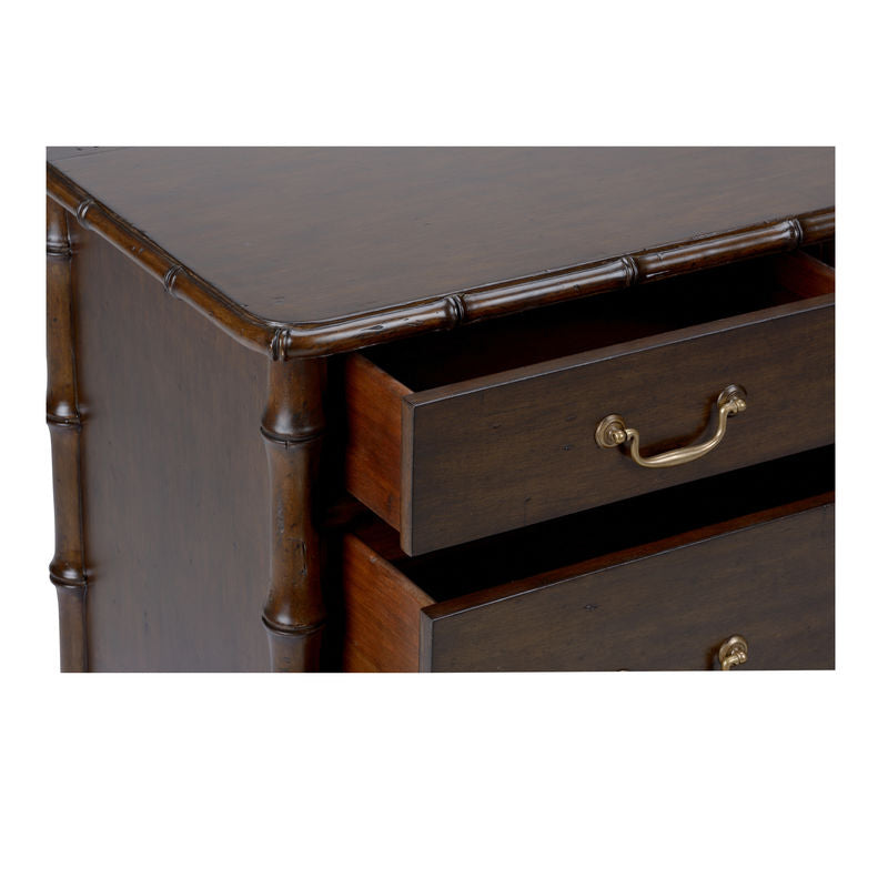 Sheraton Four Drawer Bamboo Chest-Chests-Chelsea House-LOOMLAN