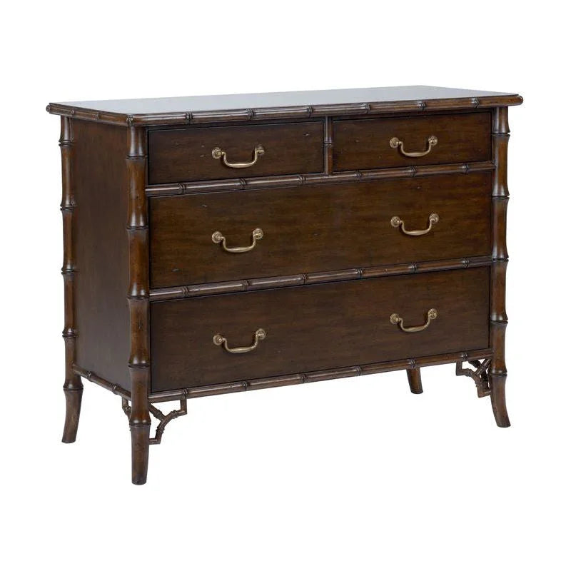 Sheraton Four Drawer Bamboo Chest | LOOMLAN