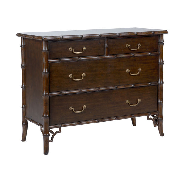 Sheraton Four Drawer Bamboo Chest-Chests-Chelsea House-LOOMLAN