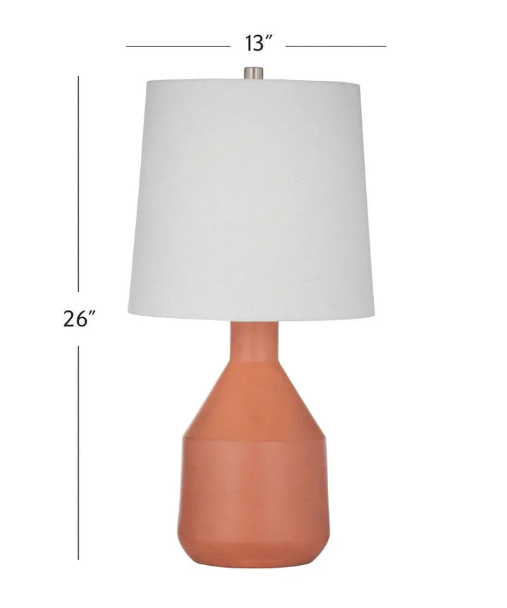 Sheridan Orange Ceramic Table Lamp - LOOMLAN - Bassett Mirror - Table Lamps