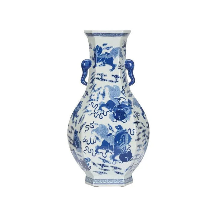 Shi Classic Blue Porcelain Vase - LOOMLAN - Chelsea House - Vases & Jars