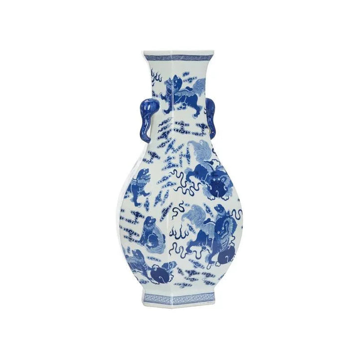 Shi Classic Blue Porcelain Vase - LOOMLAN - Chelsea House - Vases & Jars
