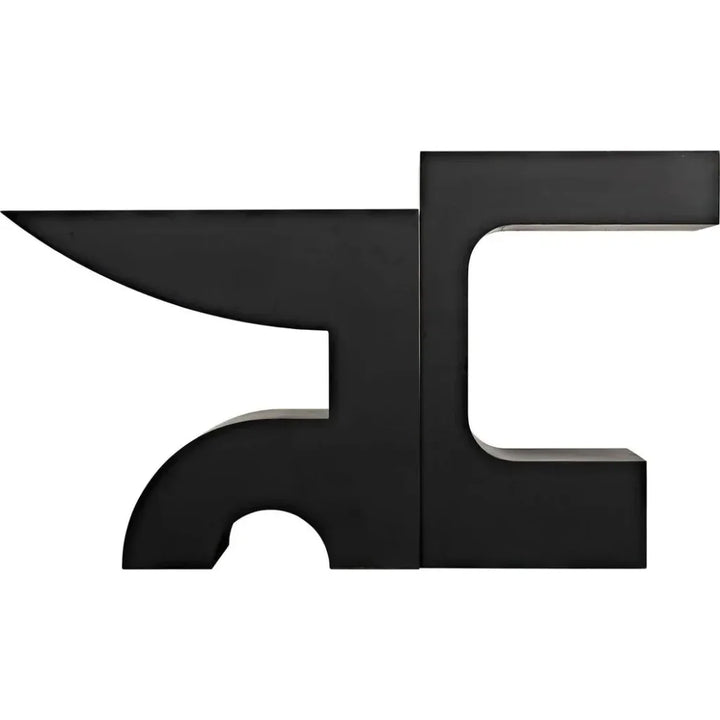 Shiba Black Steel Rectangle Console Table - LOOMLAN - Noir - Console Tables