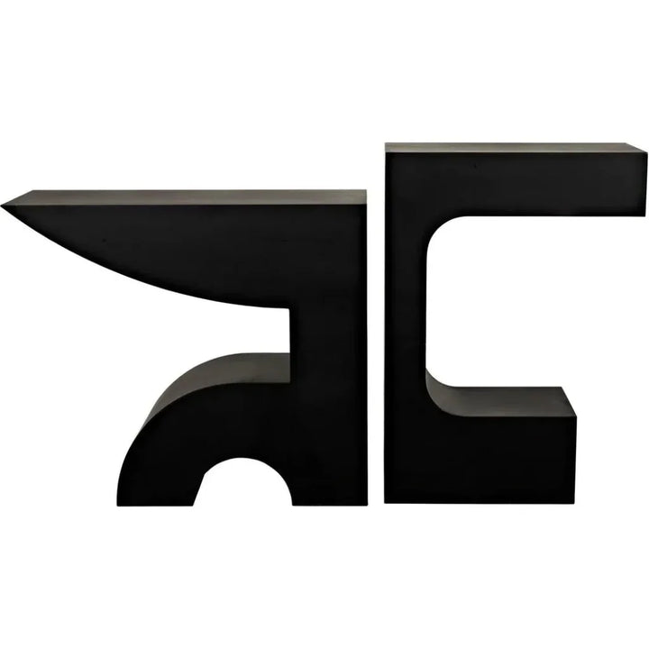 Shiba Black Steel Rectangle Console Table - LOOMLAN - Noir - Console Tables