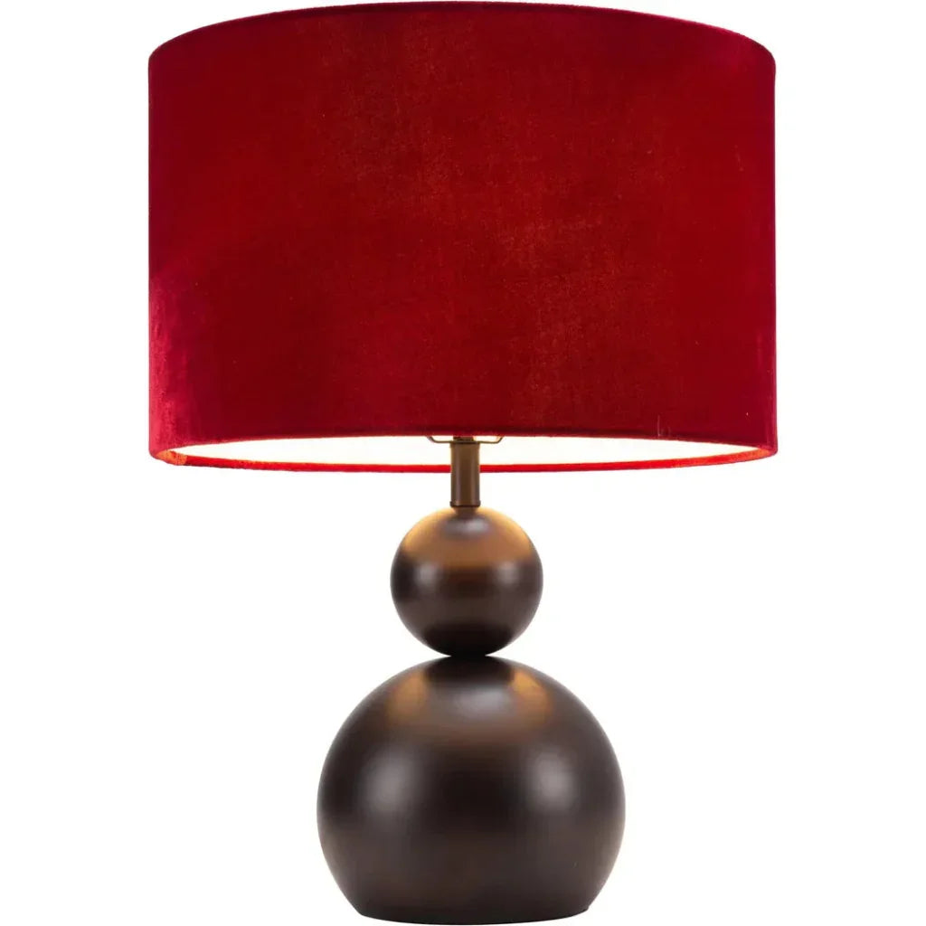 Red Steel Table Lamp 21.5 in | LOOMLAN